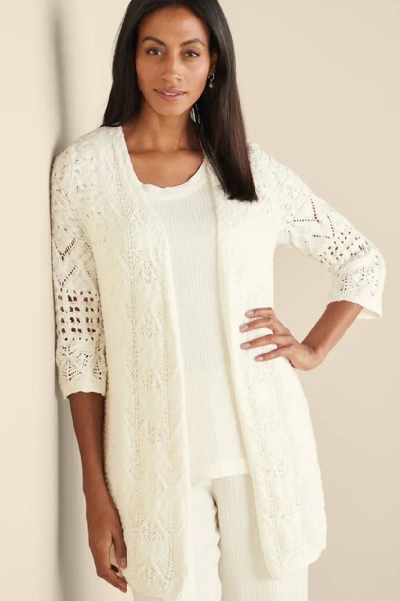 Calistoga Pointelle Cardigan<Soft Surroundings Sale