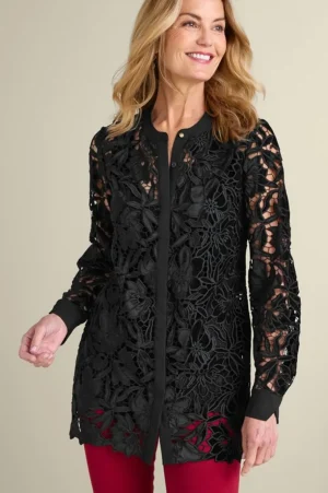 Candace Velvet Lace Tunic<Soft Surroundings Outlet