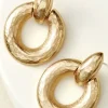 Cara Hammered Hoop Earrings<Soft Surroundings Clearance