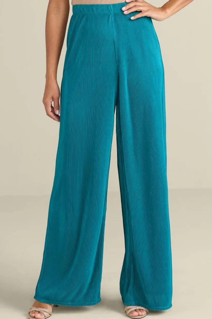 Cella Plisse Wide Leg Pants<Soft Surroundings Sale