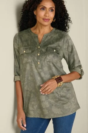 Charine Faux Suede Tunic<Soft Surroundings Fashion
