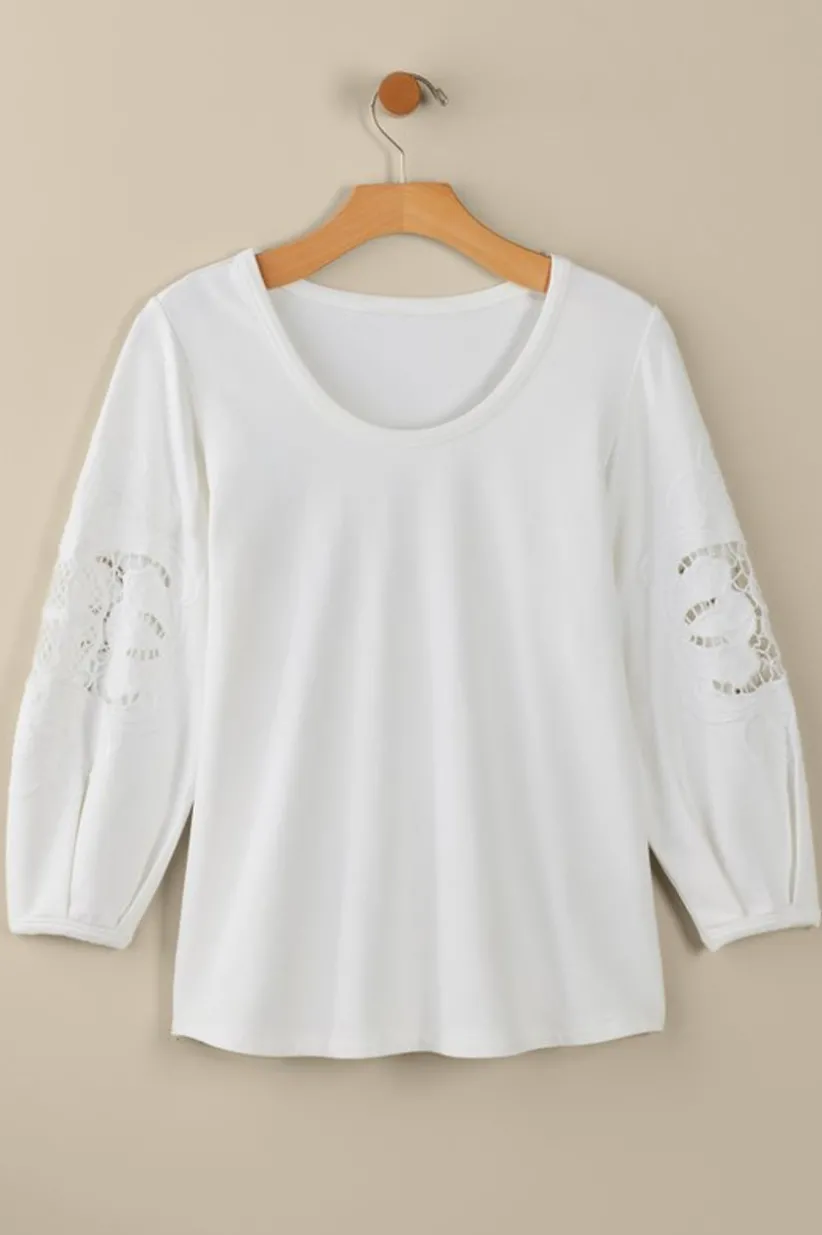 Charmaine Embroidered French Terry Top<Soft Surroundings New