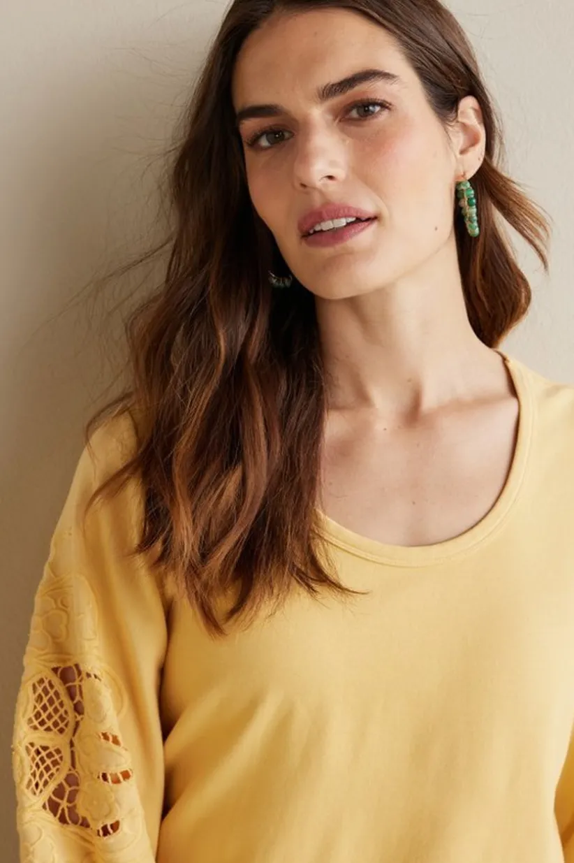 Charmaine Embroidered French Terry Top<Soft Surroundings New