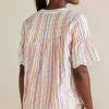 Ciel Metallic Stripe Eyelet Top<Soft Surroundings Outlet