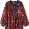 Cindra Embroidered Gauze Tunic<Soft Surroundings Fashion