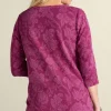 Clarette Jacquard 3/4 Sleeve Tunic<Soft Surroundings Discount