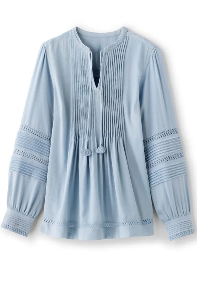 Connie Lace Trim Crepe Top<Soft Surroundings Best