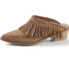 Dabney Fringe Suede Mules<Soft Surroundings New