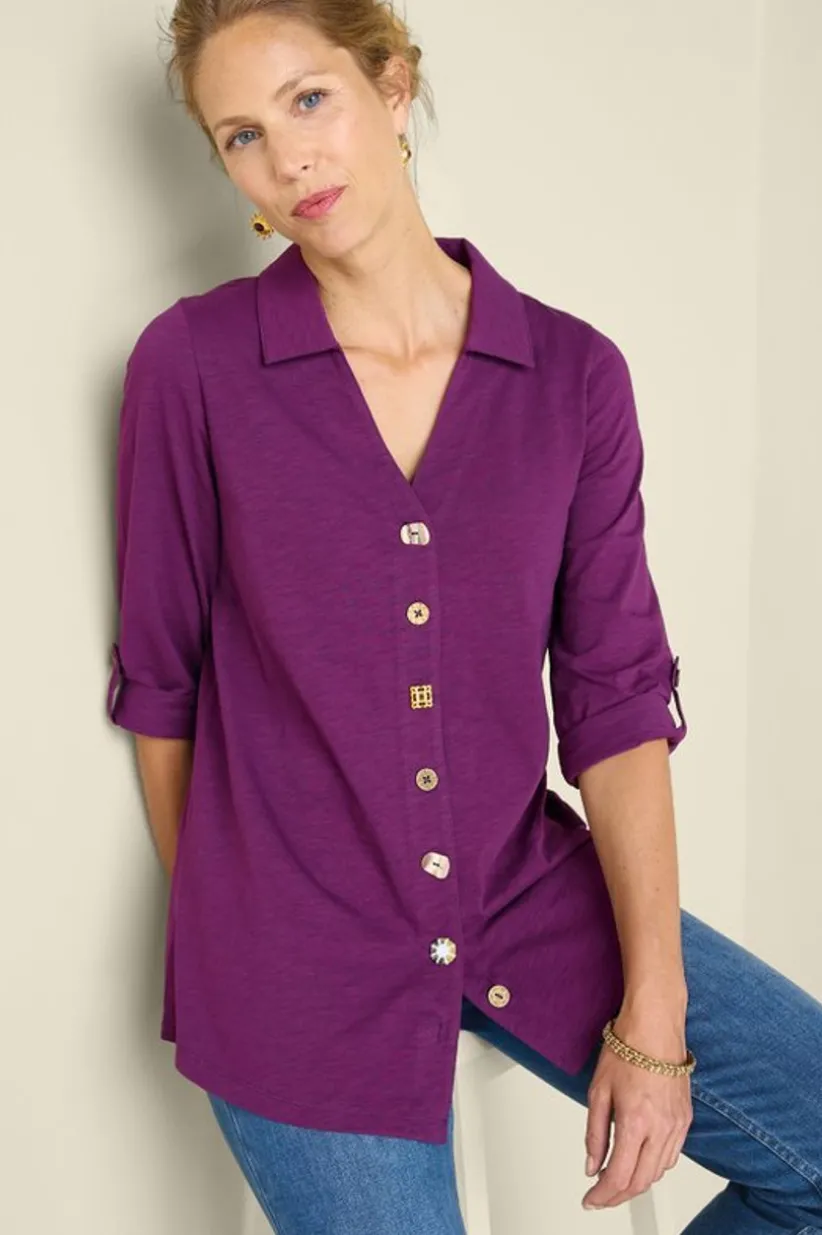 Danielle 3/4 Sleeve Tunic<Soft Surroundings Hot