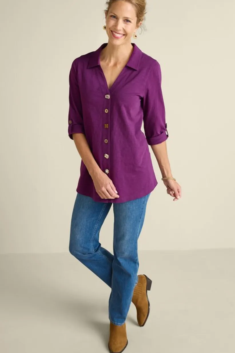 Danielle 3/4 Sleeve Tunic<Soft Surroundings Hot