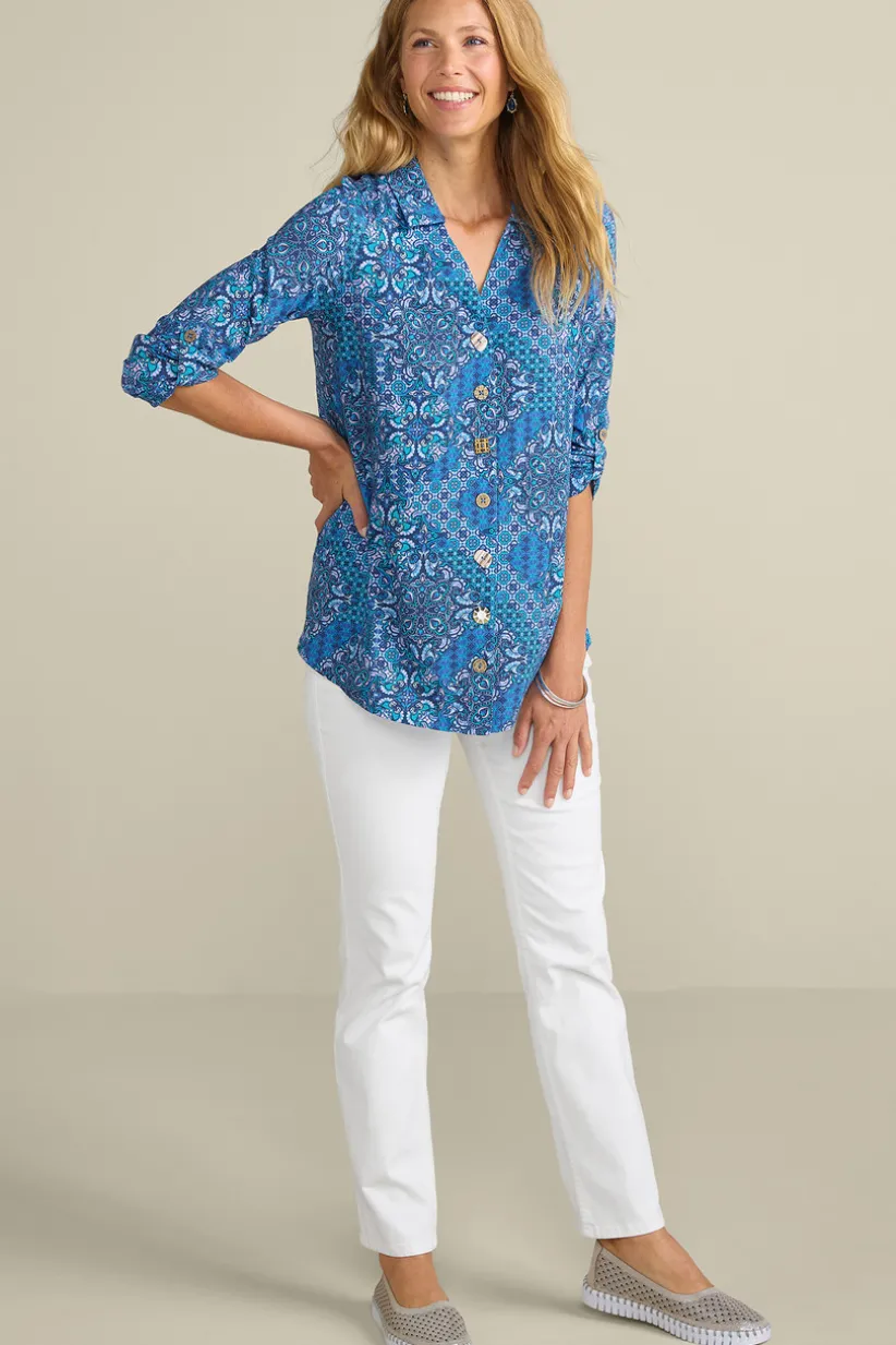 Danielle 3/4 Sleeve Tunic<Soft Surroundings Hot