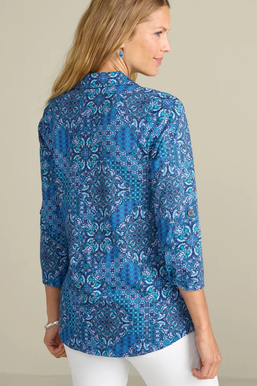 Danielle 3/4 Sleeve Tunic<Soft Surroundings Hot