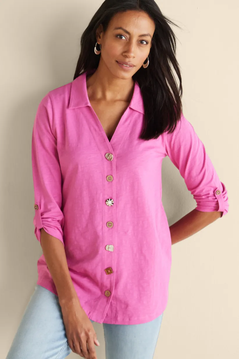 Danielle 3/4 Sleeve Tunic<Soft Surroundings Hot