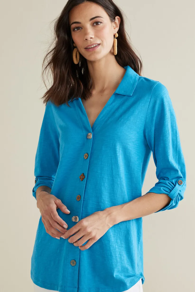 Danielle 3/4 Sleeve Tunic<Soft Surroundings Hot