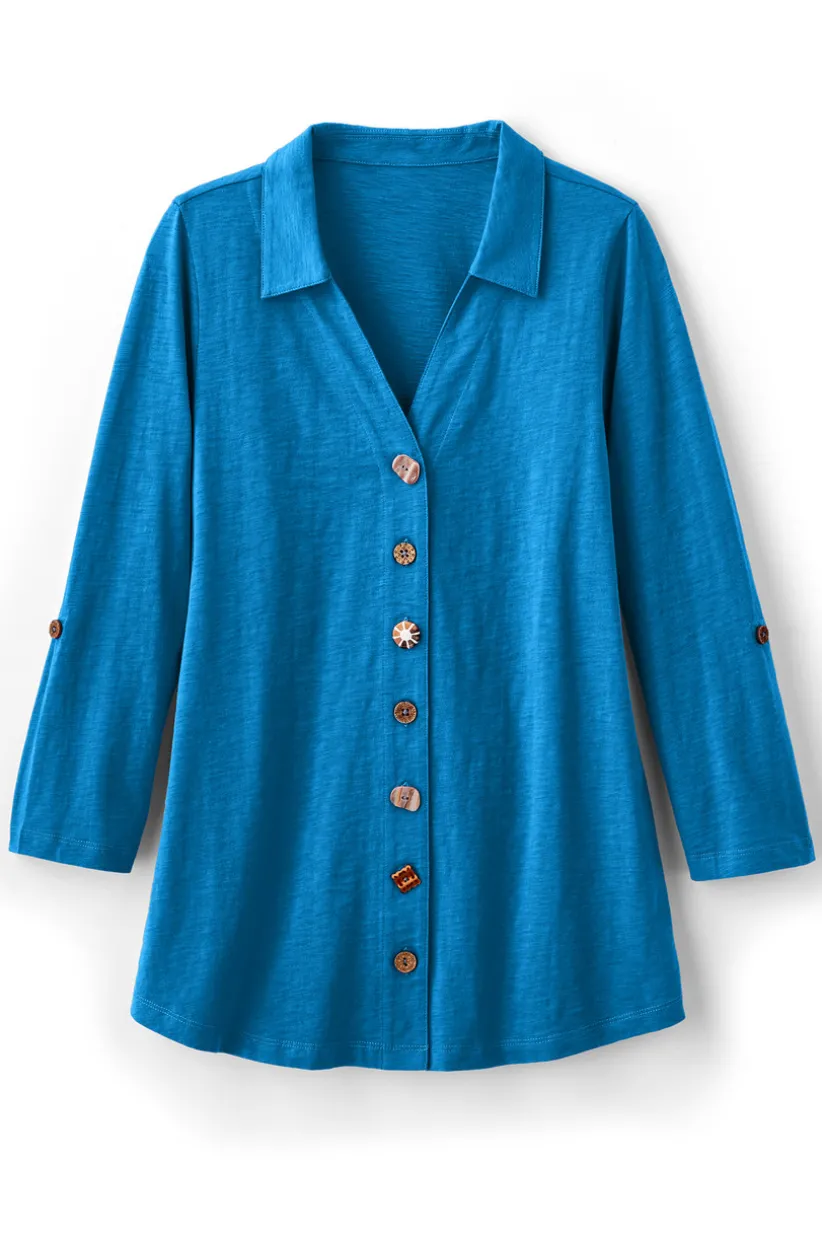 Danielle 3/4 Sleeve Tunic<Soft Surroundings Hot