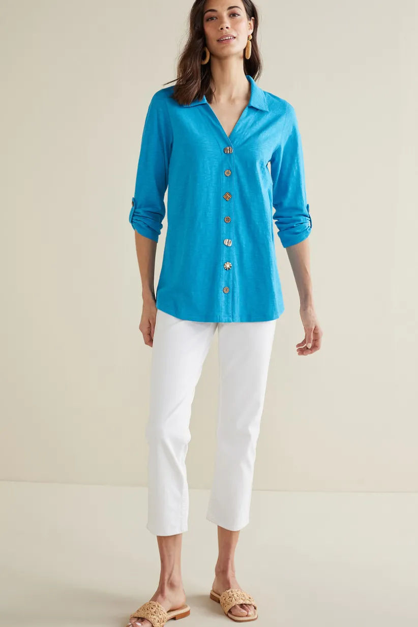 Danielle 3/4 Sleeve Tunic<Soft Surroundings Hot