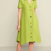 Danielle Button Dress<Soft Surroundings Clearance