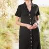 Danielle Button Dress<Soft Surroundings Clearance