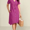 Danielle Button Dress<Soft Surroundings Clearance