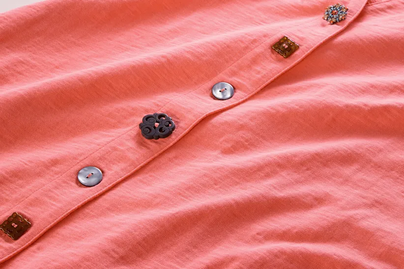 Danielle Button Dress<Soft Surroundings Clearance