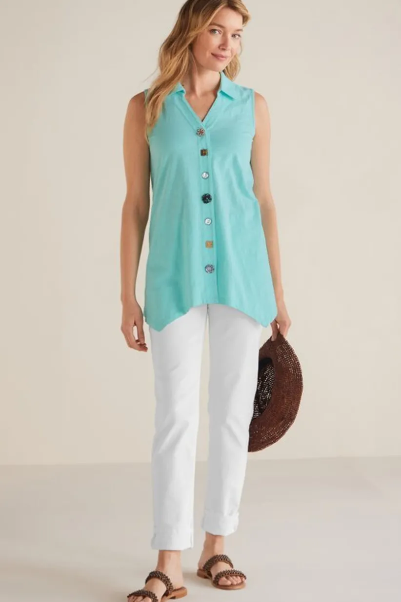 Danielle Button Tank<Soft Surroundings Outlet