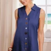 Danielle Button Tank<Soft Surroundings Outlet