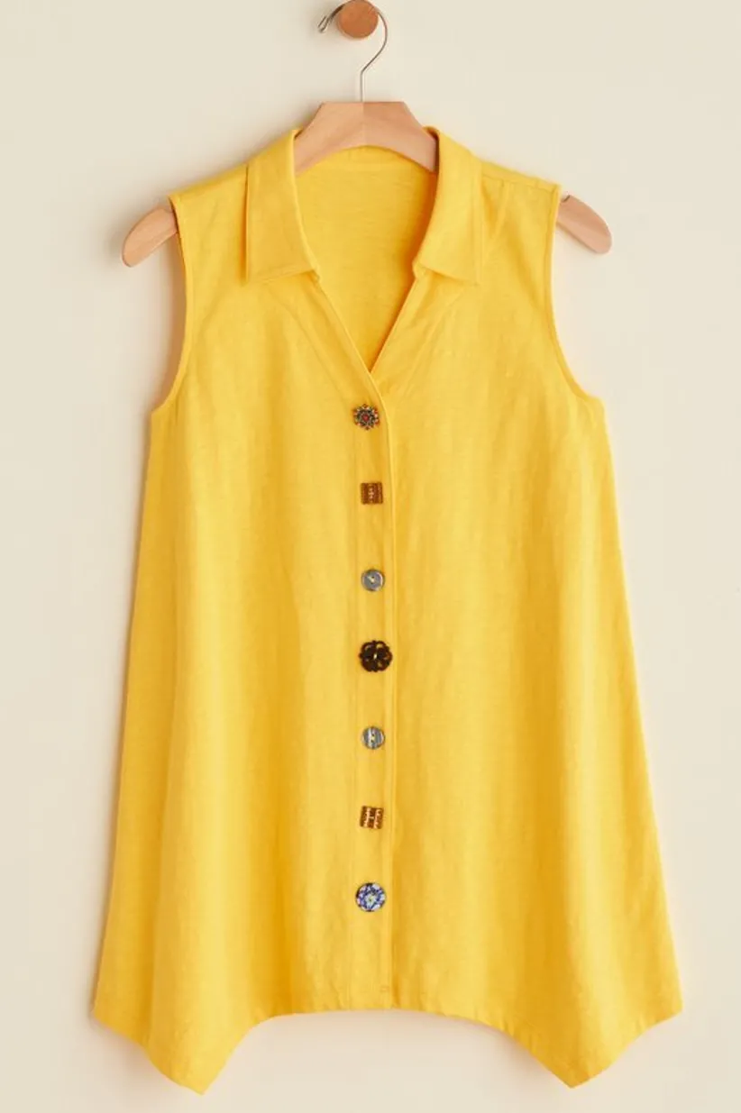 Danielle Button Tank<Soft Surroundings Outlet