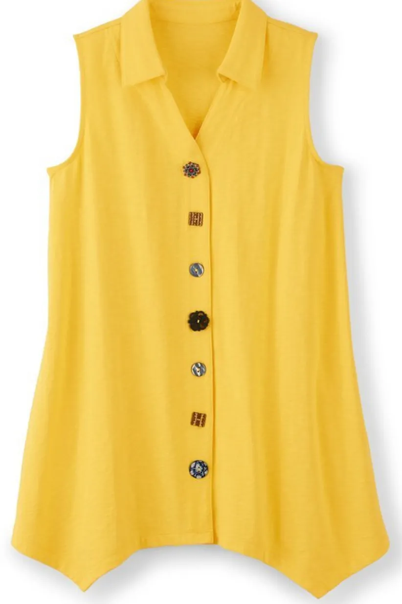 Danielle Button Tank<Soft Surroundings Outlet