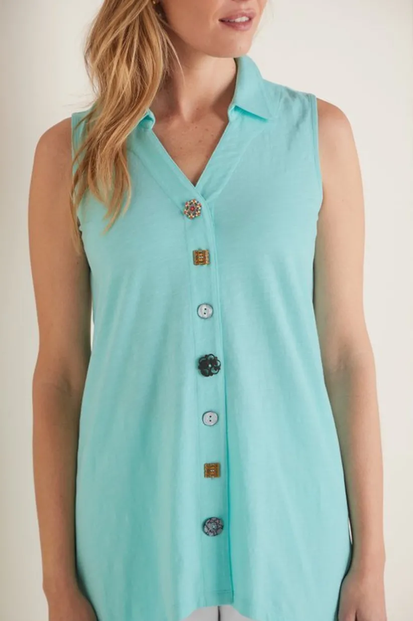 Danielle Button Tank<Soft Surroundings Outlet