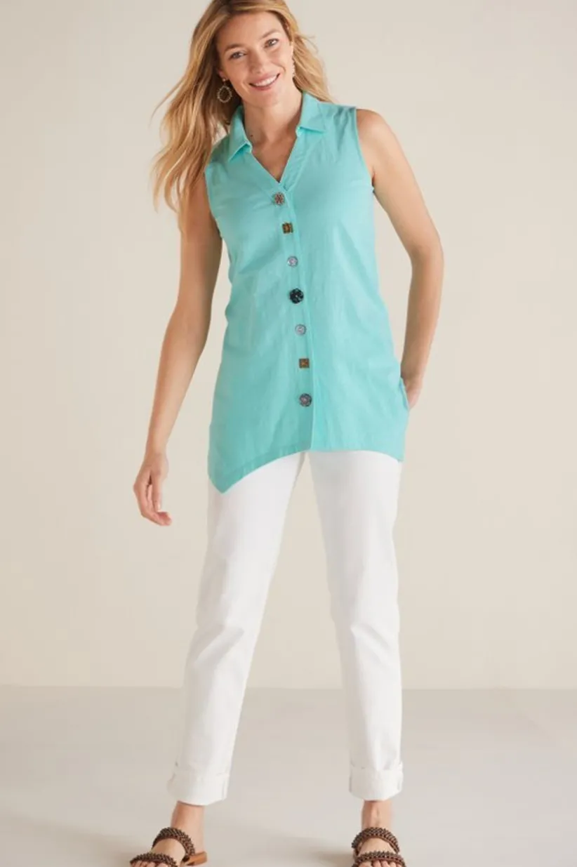 Danielle Button Tank<Soft Surroundings Outlet