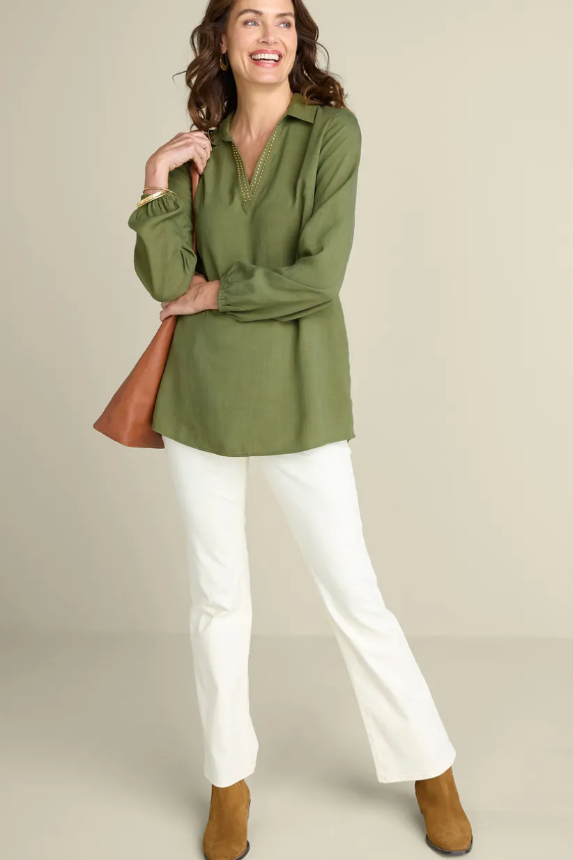 Delaine Tencel™ Tunic<Soft Surroundings Hot