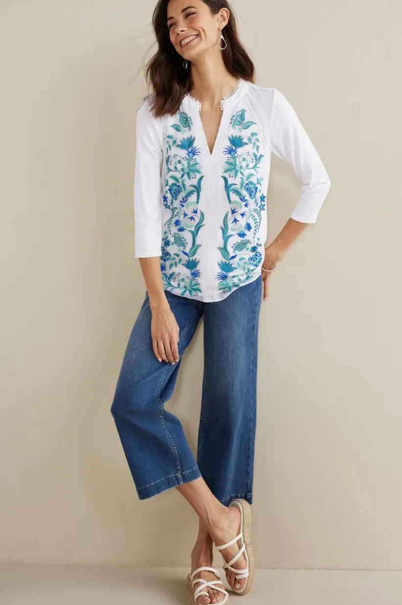 Delsie Embroidered Top<Soft Surroundings Clearance