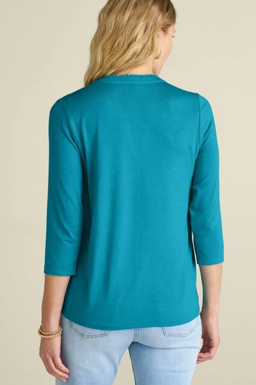 Delsie Embroidered Top<Soft Surroundings Clearance