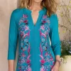 Delsie Embroidered Top<Soft Surroundings Clearance