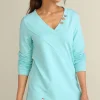Dove French Terry Asymmetrical Tunic<Soft Surroundings Clearance