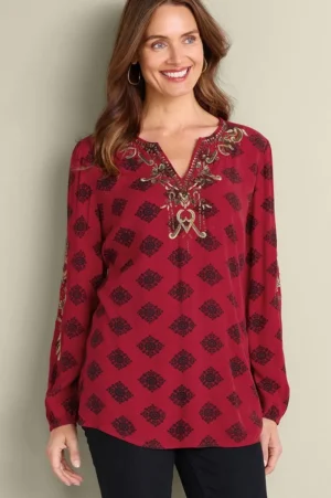 Eboni Embellished Tunic<Soft Surroundings Best