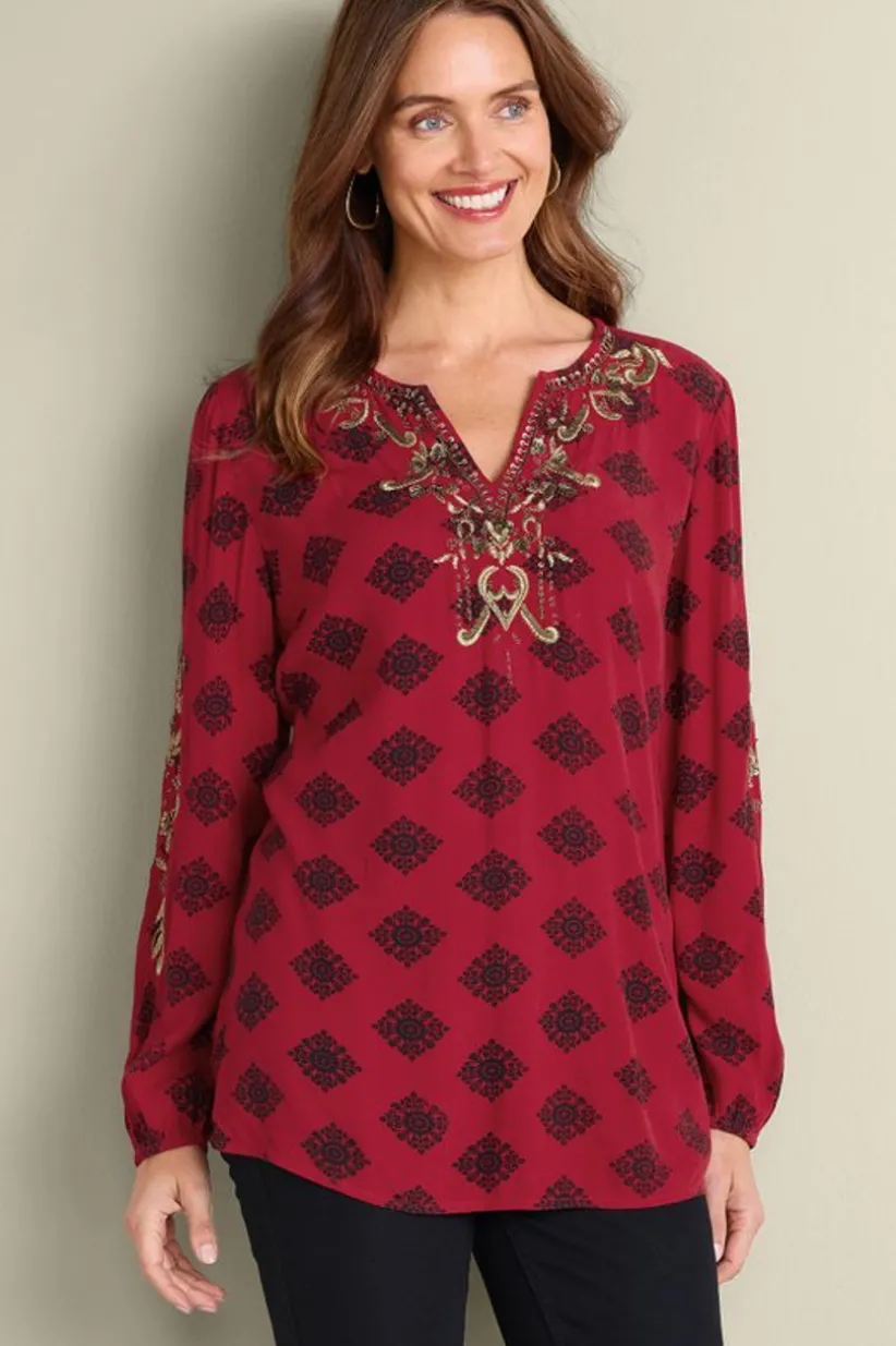 Eboni Embellished Tunic<Soft Surroundings Best