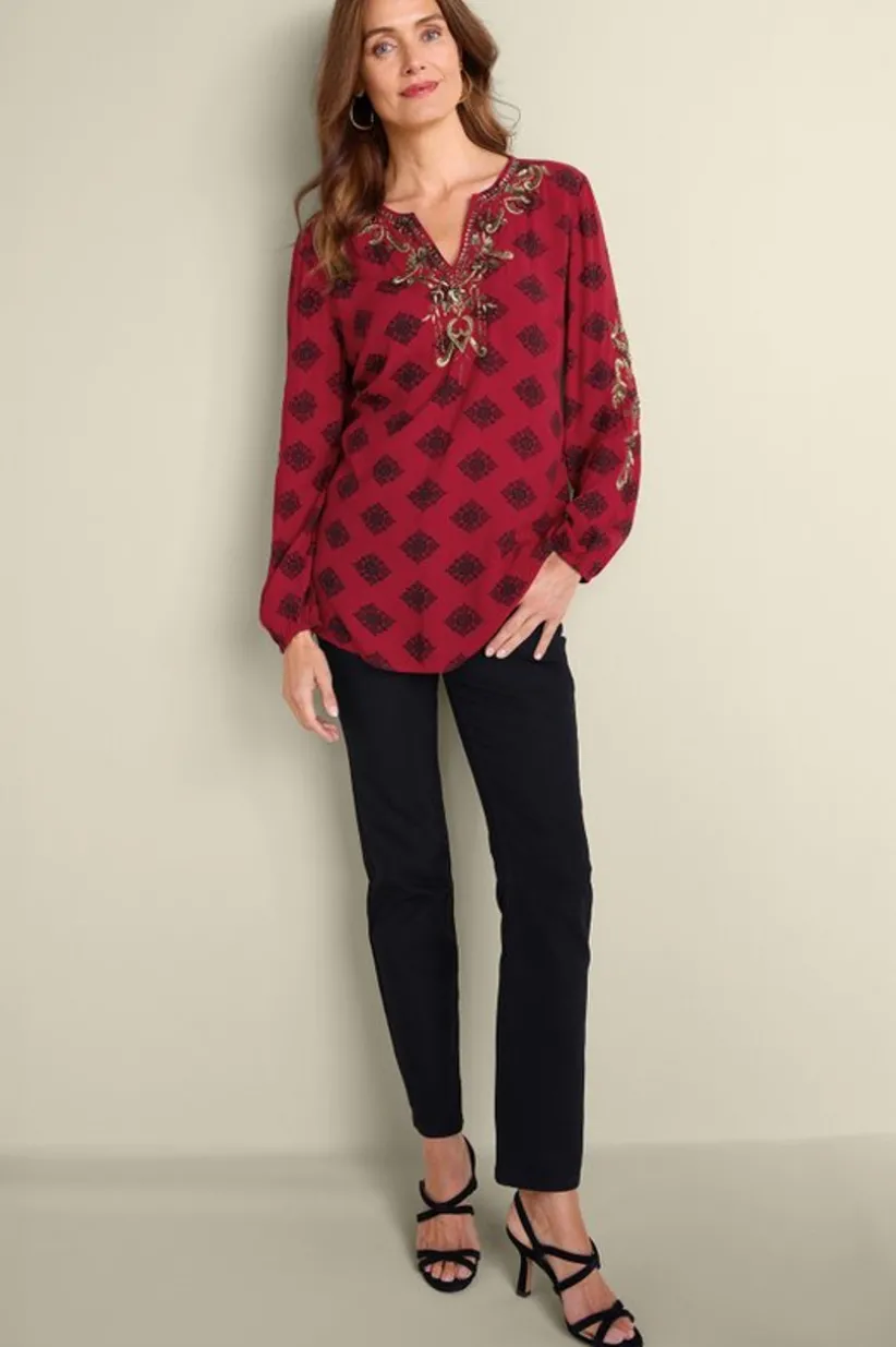 Eboni Embellished Tunic<Soft Surroundings Best
