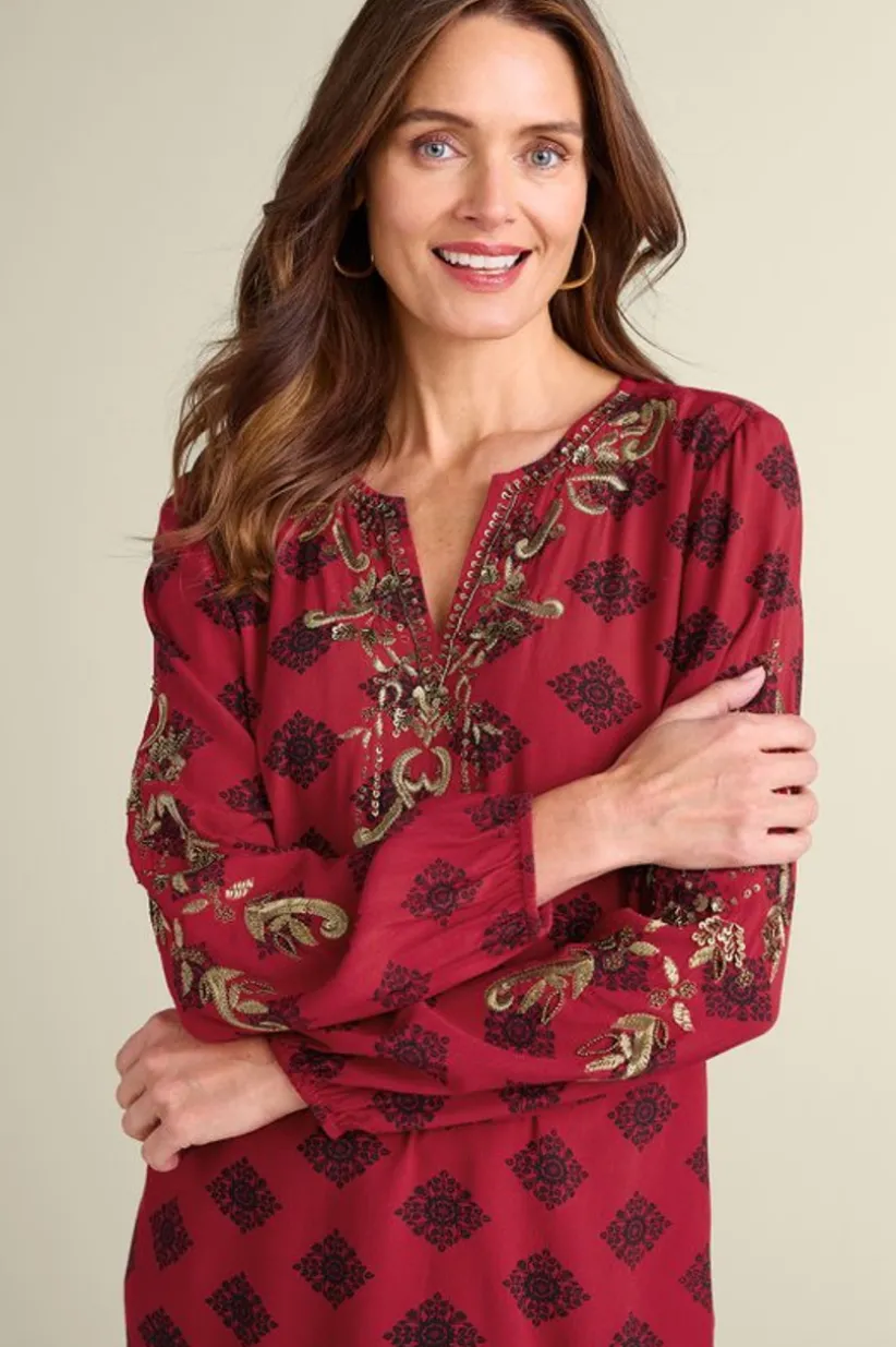 Eboni Embellished Tunic<Soft Surroundings Best