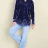 Eden Velvet and Lace Shirt<Soft Surroundings Fashion