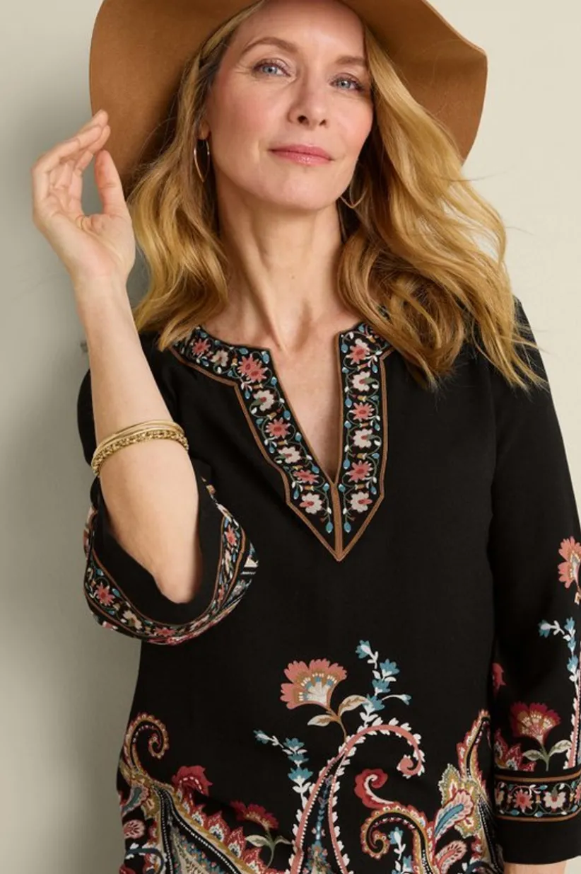 Elma 3/4 Sleeve Tunic<Soft Surroundings Discount