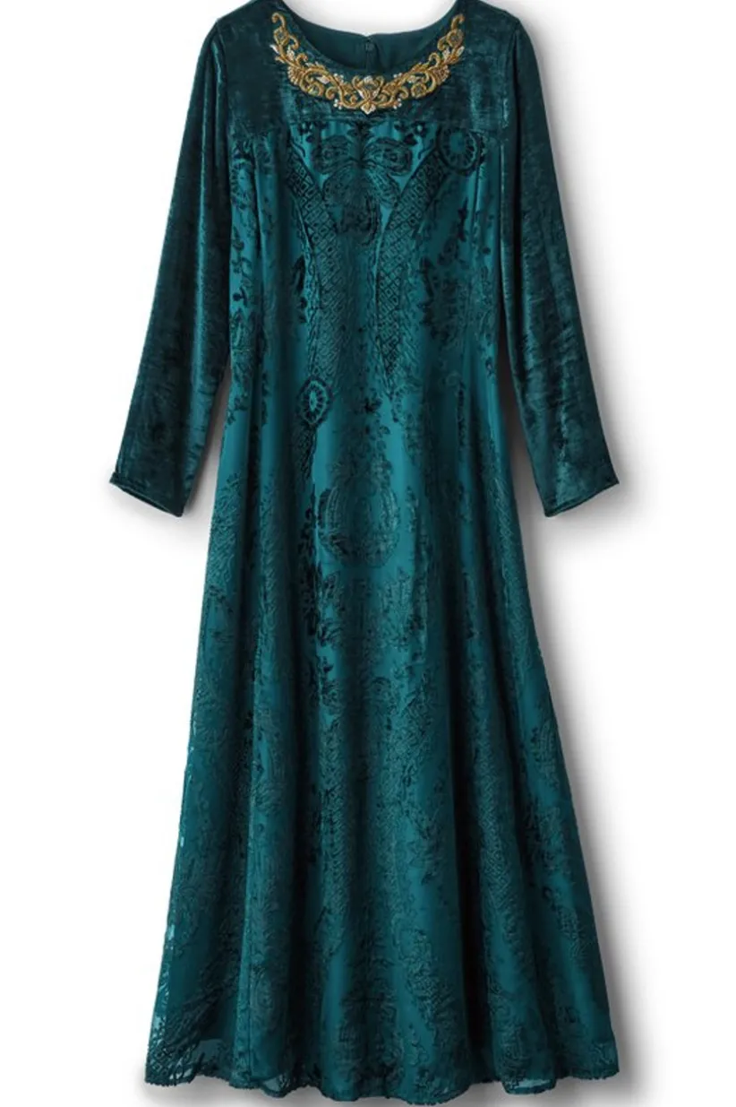 Emaline Velvet Burnout Maxi Dress<Soft Surroundings Best