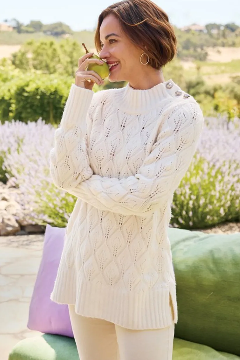 Ensley Button Sweater Tunic<Soft Surroundings Sale