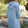 Evie Embroidered Tencel Hoodie<Soft Surroundings Clearance