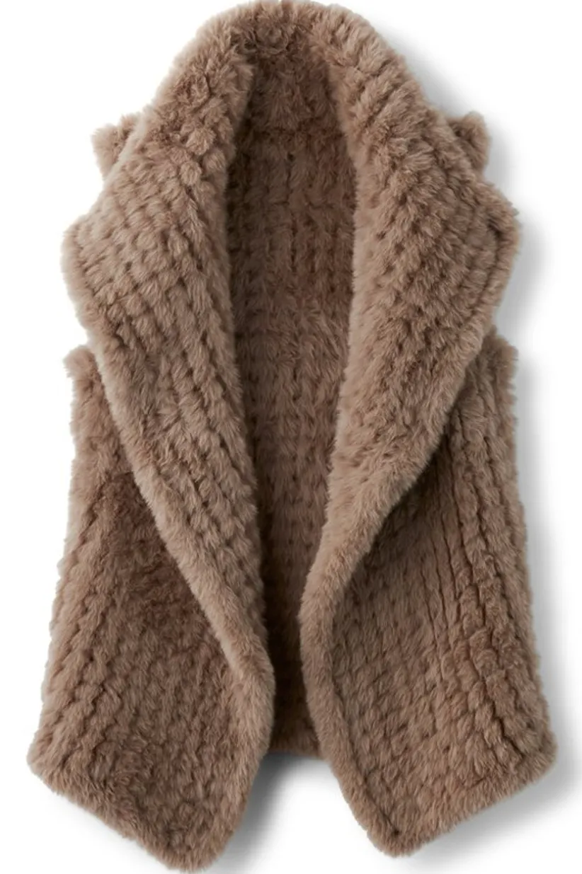 Faux Fur Draped Vest<Soft Surroundings Online