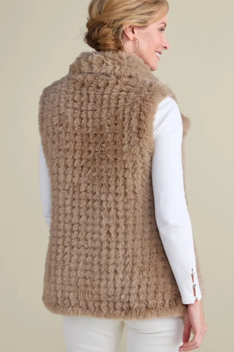 Faux Fur Draped Vest<Soft Surroundings Online