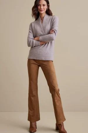 Faux Suede Bootcut Pants<Soft Surroundings Clearance