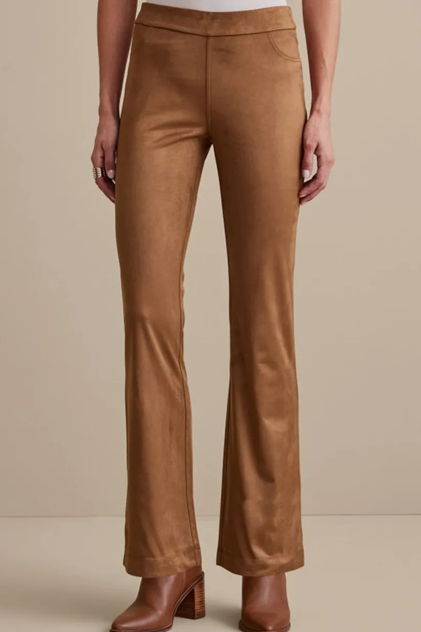 Faux Suede Bootcut Pants<Soft Surroundings Clearance