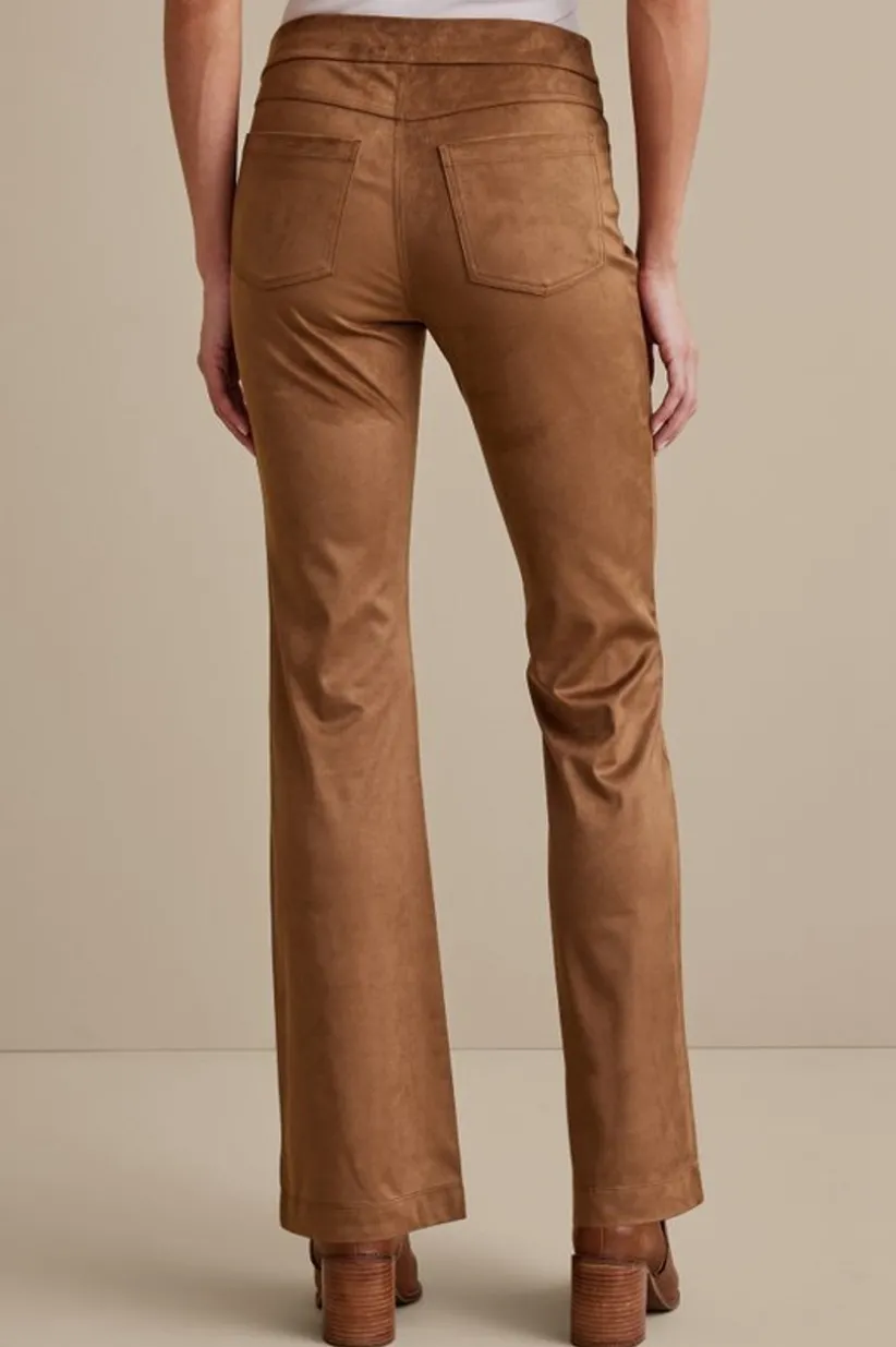 Faux Suede Bootcut Pants<Soft Surroundings Clearance