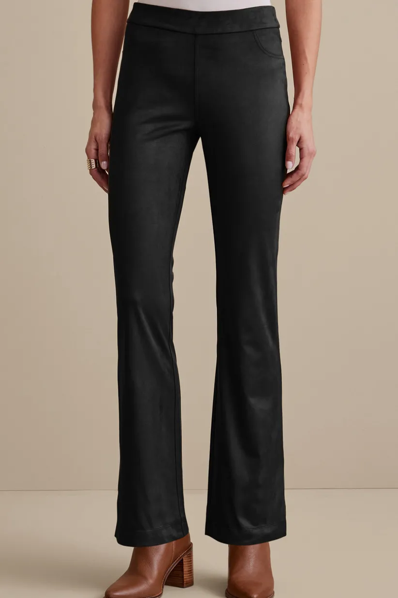 Faux Suede Bootcut Pants<Soft Surroundings Clearance